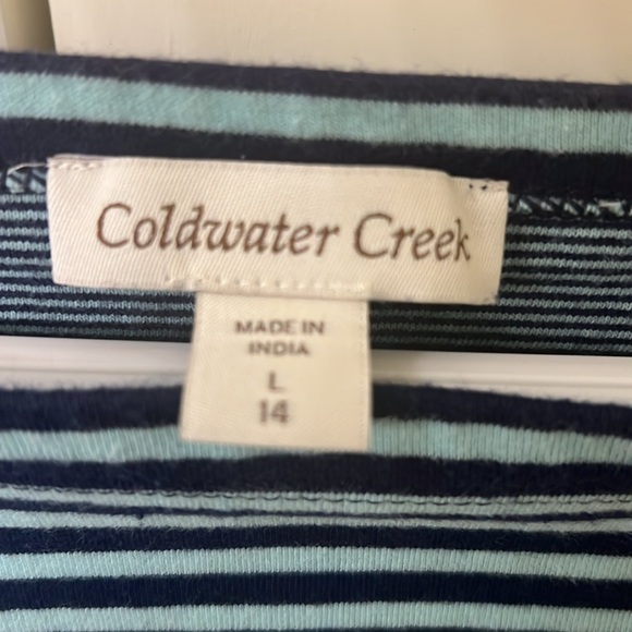 Coldwater Creek striped cotton top. Perfect for summer or resort wear. - Picture 3 of 3